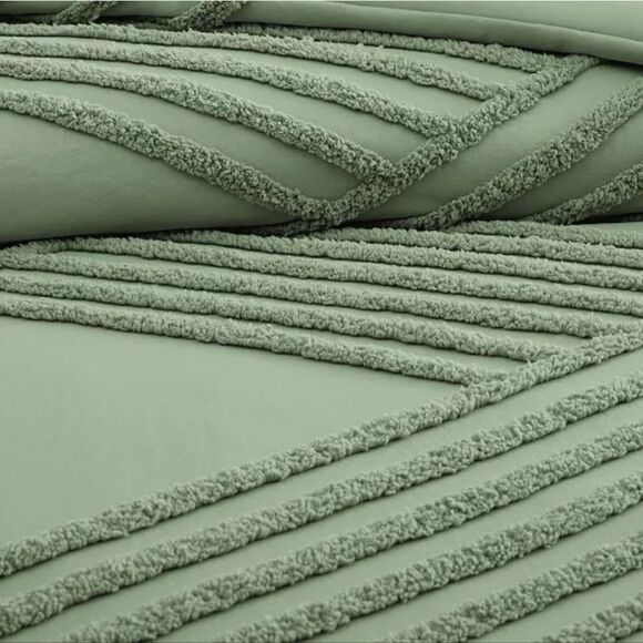 Koolaburra By Ugg Koolawash Campbell Twin/XL Comforter Set w/Shams- Desert Sage - Picture 4 of 11